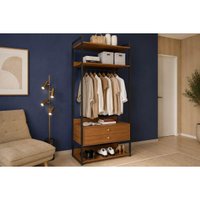 Guarda Roupa Modulado 2 Gavetas LI047 Kappesberg Preto