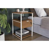 Mesa Cabeceira LI046 Industrial 1 Gaveta Kappesberg Branco