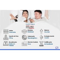 Cama Box Baú CRC Casal +Colchão Molas Bergamo Orthoflex 138