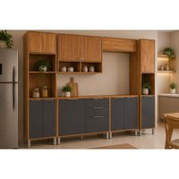 Cozinha Completa 6 Peças Divina CZ617 Cinamomo/Titanium MGM