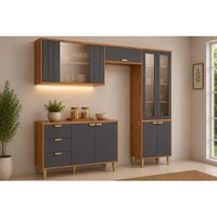 Cozinha Completa 4 Peças Elena CZ550 Cinamomo/Titanium MGM