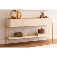 Aparador Sala Liara c/1 Gaveta 140cm Of/Dourado DJ Móveis