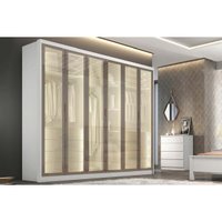 Guarda Roupa Casal Linea 6Ptas 8Gavs Neve N. Horizonte