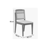 Mesa Jantar Condessa 160cm + 4 Cad Marquesa Eucalipto Nesher