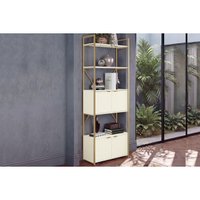 Estante Livros Decoração Industrial LI018 Dourado Kappesberg