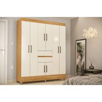 Guarda Roupa Casal 8 Portas 2 Gavs Munique OffWhite Demóbile