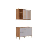 Cozinha Completa 2 Peças Brilhante C563 Cinamomo/Platina MGM