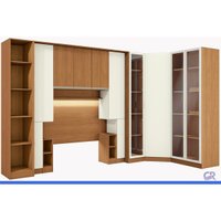 Quarto Modulado Solteiro Liga 9Pças QM36 Of White Kappesberg