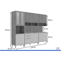Cozinha Completa 7 Peças Divina C7113 Cinamomo/Off White MGM