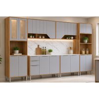 Cozinha Completa 10 Peças Celeste C80 Cinamomo/Platina MGM
