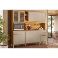 Cozinha Compacta Pleno 10 Portas 3Gavs Cinamon/Nude Demóbile