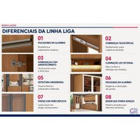 Bancada Modulada Balcão 1 Porta 65cm Liga Canela Kappesberg