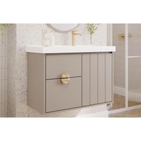 Gabinete Banheiro Copenhague c/Cuba 80cm Capuccino MGM