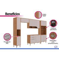 Cozinha Completa 5 Peças Celeste C635 Cinamomo/Platina MGM