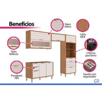 Cozinha Completa 4 Peças Eloise CZ601 Cinamomo/Titanium MGM