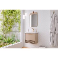 Conjunto Banheiro c/Espelho Paraty/Monet 60cm Capuccino MGM