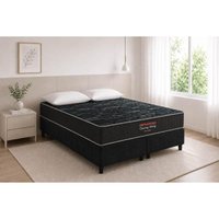 Cama Box CRC Queen +Colchão Molas Opening Orthoflex 158x198