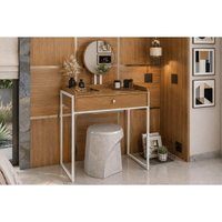 Penteadeira LI064 Industrial Kappesberg Canela/Branco