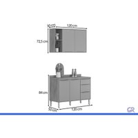 Cozinha Completa 2 Peças Plena CZ471 Cinamon/Nude Demóbile