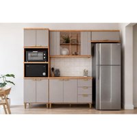 Cozinha Completa 4 Peças Elena CZ554 Cinamomo/Platina MGM
