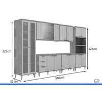 Cozinha Completa 6 Peças Elena CZ549 Cinamomo/Titanium MGM