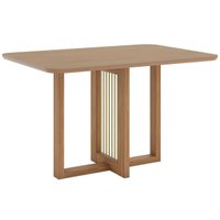 Mesa Jantar Natalí Madeirado/Vidro 120cm Nature Henn