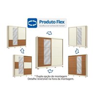 Guarda Roupa Casal 2 Ptas Esp 6Gv CB01T592 OffWh Kappesberg
