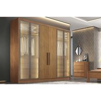 Guarda Roupa Casal Linea 6Ptas 8Gavs Cumaru N. Horizonte