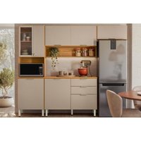 Cozinha Compacta Alba Cinamon/Nude Demóbile