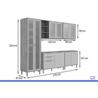 Cozinha Completa 5 Peças Brilhante C568 Off White MGM