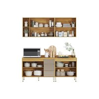 Cozinha Completa 4 Peças Plena CZ469 Cinamon/Nude Demóbile