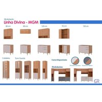 Cozinha Completa 3 Peças Divina C3P75 Cinamomo/Titanium MGM