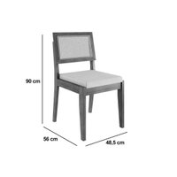 Mesa Jantar Condessa 109 + 4 Cad Rainha Eucalipto Nesher
