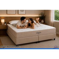 Cama Box CRC King +Colchão D45 Genova Orthoflex 193x203