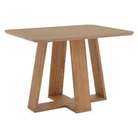 Mesa Jantar Lins Madeirado/Vidro 120cm Nature Henn