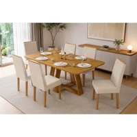 Mesa Jantar Celeste 170 + 6 Cad Nara Neve DJ Móveis