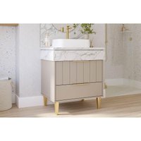 Gabinete Banheiro Riviera c/Cuba 70cm Capuccino/Calacata MGM