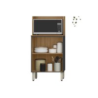 Cozinha Compacta Alba 6 Portas Nicho 250cm Nude Demóbile