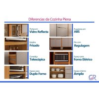 Cristaleira Sala Plena 1 Porrta 48cm Cinamon/Nude Demóbile