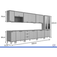 Cozinha Completa 9 Peças Elena CZ547 Cinamomo/Off White MGM