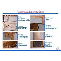 Cozinha Completa 6 Peças Elena CZ548 Cinamomo/Platina MGM