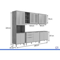 Cozinha Completa 5 Peças Brilhante C567 Off White MGM