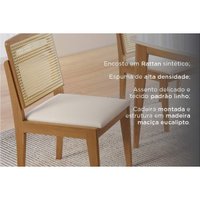 Mesa Jantar Condessa 160cm + 6 Cad Marquesa Eucalipto Nesher