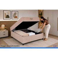 Cama Box CRC Casal +Colchão D45 Genova Orthoflex 138x188