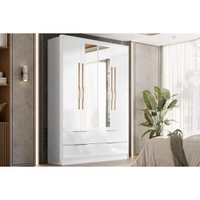 Guarda Roupa Casal 4Pts 4Gav c/Esp Domo Branco Demóbile