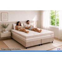 Cama Box Baú CRC Solt +Colchão Molas Bergamo Orthoflex 88
