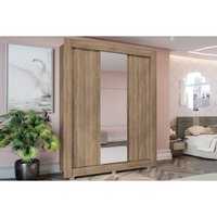 Guarda Roupa Casal 3 Portas c/Pés H563 3.0 Canela Kappesberg