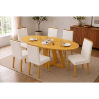 Mesa Jantar Celeste 183 + 6 Cad Nara Neve DJ Móveis