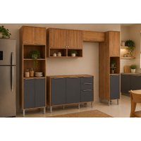 Cozinha Completa 5 Peças Divina CZ616 Cinamomo/Titanium MGM