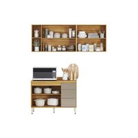Cozinha Completa 3 Peças Plena CZ468 Cinamon/Nude Demóbile